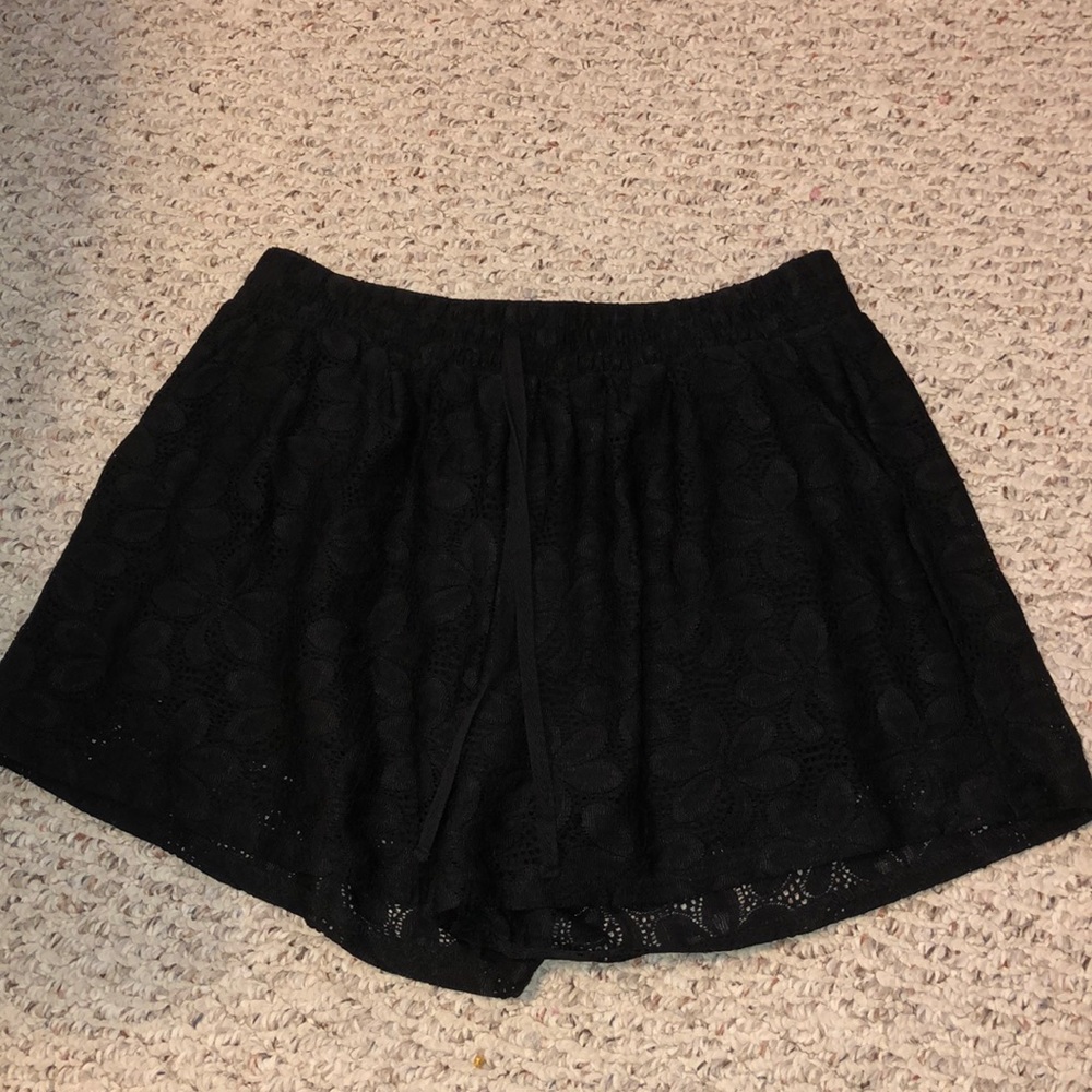 black lacey shorts